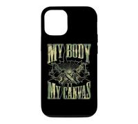 Citation inspirante de Tatouage My Body is My Canvas Coque pour iPhone 12/12 Pro