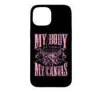 Citation inspirante de Tatouage My Body is My Canvas Coque pour iPhone 15