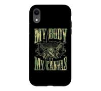 Citation inspirante de Tatouage My Body is My Canvas Coque pour iPhone XR