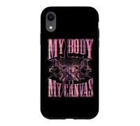 Citation inspirante de Tatouage My Body is My Canvas Coque pour iPhone XR