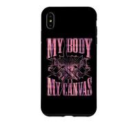 Citation inspirante de Tatouage My Body is My Canvas Coque pour iPhone XS Max
