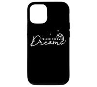 Citation inspirante d'étoiles Arc-en-Ciel Follow Your Dreams Coque pour iPhone 12/12 Pro