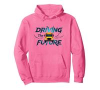 Citation inspirante du Chauffeur d'autobus Scolaire Conduisant l'avenir Sweat à Capuche, Unisexe pour Adultes, Rose Vif, XL