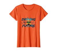 Citation inspirante du Chauffeur d'autobus Scolaire Conduisant l'avenir T-Shirt, Femme, Orange, XL