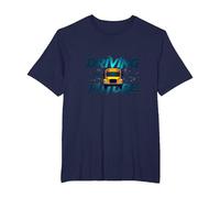 Citation inspirante du Chauffeur d'autobus Scolaire Conduisant l'avenir T-Shirt, Homme Grandes Tailles, Bleu Marine, 3X Tall