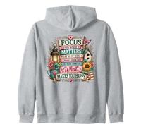 Citation inspirante Focus on What Makes You Happy Sweat à Capuche