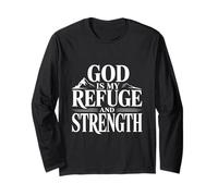 Citation inspirante God is My Refuge and Strength Manche Longue