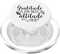 Citation inspirante Gratitude is The Best Attitude PopSockets PopGrip pour MagSafe