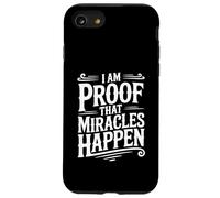 Citation inspirante I'm Proof That Miracles Happen Coque pour iPhone SE (2020) / 7/8