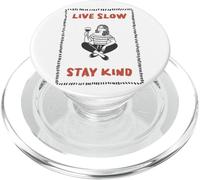 Citation inspirante Live Slow Stay Kind PopSockets PopGrip pour MagSafe