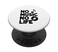 Citation inspirante No Music No Life Lover PopSockets PopGrip Adhésif