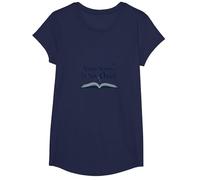 Citation inspirante pour Les Amateurs de Livres Your Story is Not Over T-Shirt, Fille, Bleu Marine, S