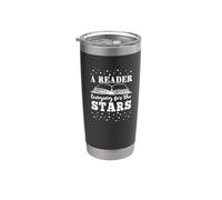 Citation inspirante Reader Longing for Stars Gobelet isotherme en acier inoxydable double paroi