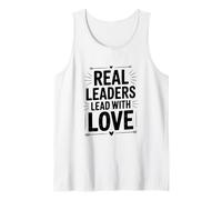 Citation inspirante Real Leaders Lead with Love Débardeur