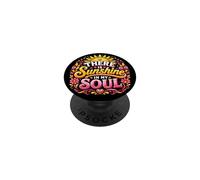 Citation inspirante rétro « There is Sunshine in My Soul » PopSockets PopGrip Adhésif