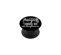 Citation inspirante sur la Foi et la Force PopSockets PopGrip Adhésif