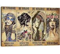 Citation Inspirante Sur Les Filles, Art Mural, Soyez Fortes, Courageuses, Humbles, Soyez Dures À Cuire, Affiche Sur Toile, Image Vintage De Fille, Décoration D'Intérieur, 50x70 Cm, Sans Cadre