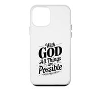 Citation inspirante « with God All Things are Possible » Coque pour iPhone 12 Mini