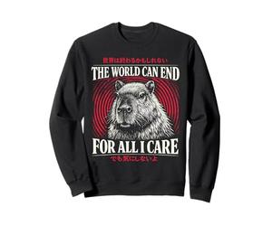 Citation Japonaise Gothique Capybara The World Can End Dark Humor Sweatshirt