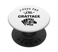 Citation Jeux à gratter Humour J'peux Pas J'Ai grattage PopSockets PopGrip Adhésif