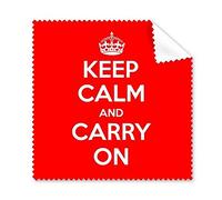 Citation Keep Calm and Carry on Rouge Blanc British Royal Crown War Peace Poster Illustration Motif Lunettes Chiffon Chiffon de Nettoyage Nettoyant pour écran de téléphone 5 pcs