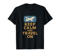 Citation « Keep Calm and Travel on Retro Plane Wanderlust » T-Shirt