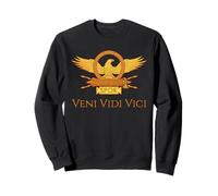 Citation Latine Jules César Veni Vidi Vici SPQR Aigle Romain Sweatshirt
