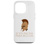 Citation Latine - Si Vis Pacem Para Bellum - Casque Spartiate Coque pour iPhone 13 Pro