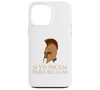 Citation Latine - Si Vis Pacem Para Bellum - Casque Spartiate Coque pour iPhone 13 Pro Max