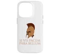 Citation Latine - Si Vis Pacem Para Bellum - Casque Spartiate Coque pour iPhone 14 Pro