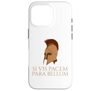 Citation Latine - Si Vis Pacem Para Bellum - Casque Spartiate Coque pour iPhone 16 Pro