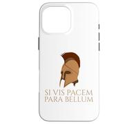 Citation Latine - Si Vis Pacem Para Bellum - Casque Spartiate Coque pour iPhone 16 Pro Max