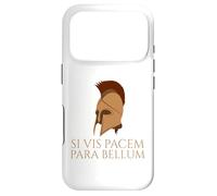 Citation Latine - Si Vis Pacem Para Bellum - Casque Spartiate Coque pour iPhone 17 Pro