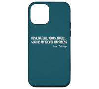 Citation Leo Tolstoï - Bonheur Vie Simple Lecture Coque pour iPhone 12 Mini