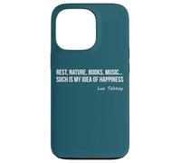 Citation Leo Tolstoï - Bonheur Vie Simple Lecture Coque pour iPhone 13 Pro