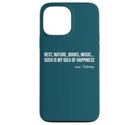Citation Leo Tolstoï - Bonheur Vie Simple Lecture Coque pour iPhone 13 Pro Max