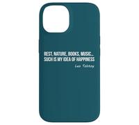Citation Leo Tolstoï - Bonheur Vie Simple Lecture Coque pour iPhone 14