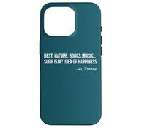 Citation Leo Tolstoï - Bonheur Vie Simple Lecture Coque pour iPhone 16 Pro
