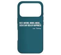 Citation Leo Tolstoï - Bonheur Vie Simple Lecture Coque pour iPhone 17 Pro