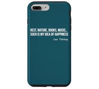 Citation Leo Tolstoï - Bonheur Vie Simple Lecture Coque pour iPhone 7 Plus/8 Plus