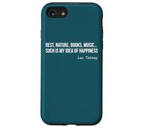 Citation Leo Tolstoï - Bonheur Vie Simple Lecture Coque pour iPhone SE (2020) / 7/8