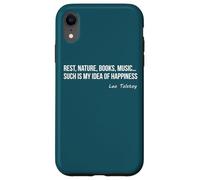 Citation Leo Tolstoï - Bonheur Vie Simple Lecture Coque pour iPhone XR
