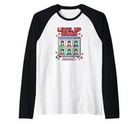 Citation Level Up Brain Nerd Humour Power Jeu Vidéo Fan Gamer Manche Raglan