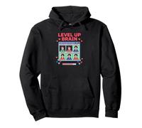 Citation Level Up Brain Nerd Humour Power Jeu Vidéo Fan Gamer Sweat à Capuche
