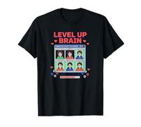 Citation Level Up Brain Nerd Humour Power Jeu Vidéo Fan Gamer T-Shirt