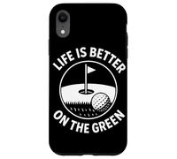 Citation Life is Better on The Green Golf Coque pour iPhone XR