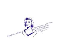 Citation L'imperfection est une folie de beauté Stickers artistiques en vinyle 50.4x114.3cm Culture du tatouage Bleu foncé