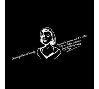 Citation L'imperfection est une folie de beauté Stickers artistiques en vinyle 50.4x114.3cm Personnalisation Blanc