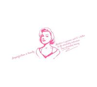 Citation L'imperfection est une folie de beauté Stickers muraux en vinyle 28x63.5cm Fourni avec un kit de film de transfert Rose