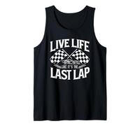 Citation Live Life Like It's Last Lap Car Racing Racer Débardeur
